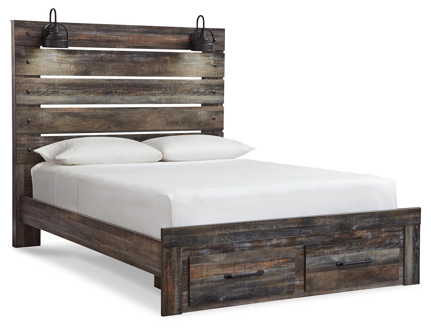 Drystan Multi Queen Panel Bed With 2 Storage Drawers - Image 2