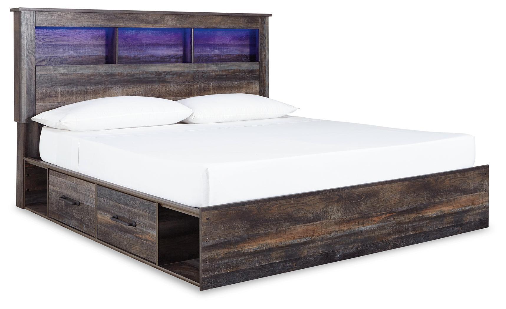 Drystan Multi King Bookcase Bed With 2 Storage Drawers - Image 2
