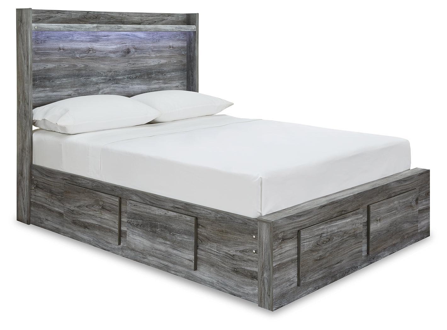 Baystorm Gray Full Panel Bed With 4 Storage Drawers - Image 2