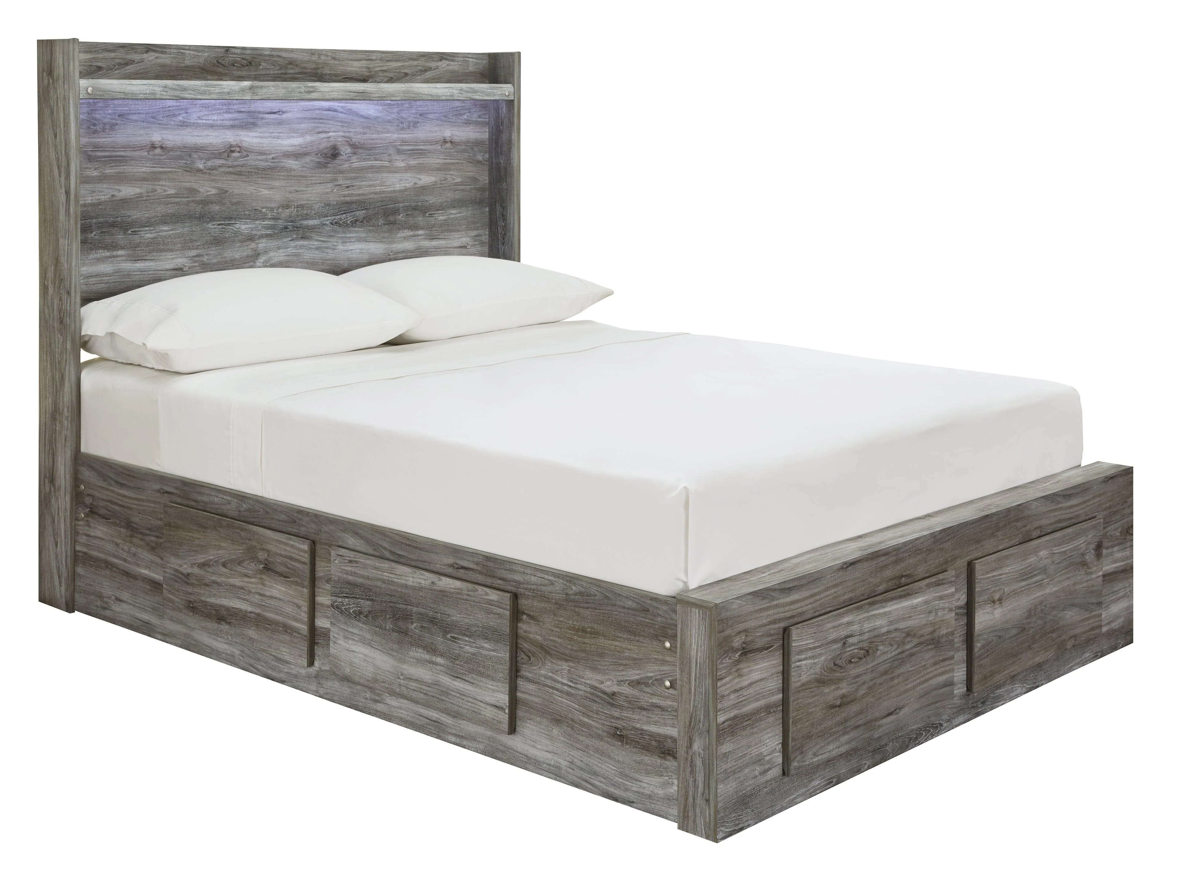 Baystorm Gray Full Panel Bed With 6 Storage Drawers - Image 2