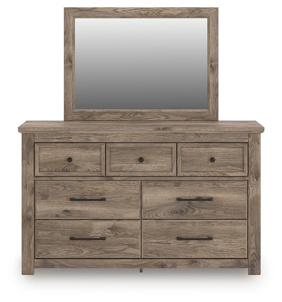 Rusticott Brown Dresser and Mirror - Image 3