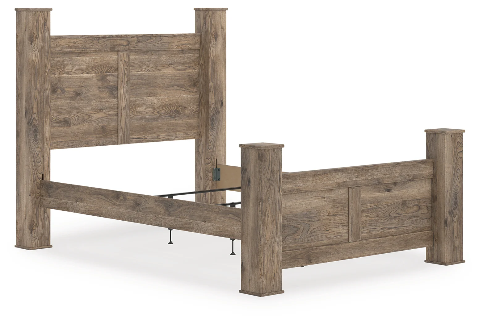 Rusticott Brown Queen Poster Bed - Image 1