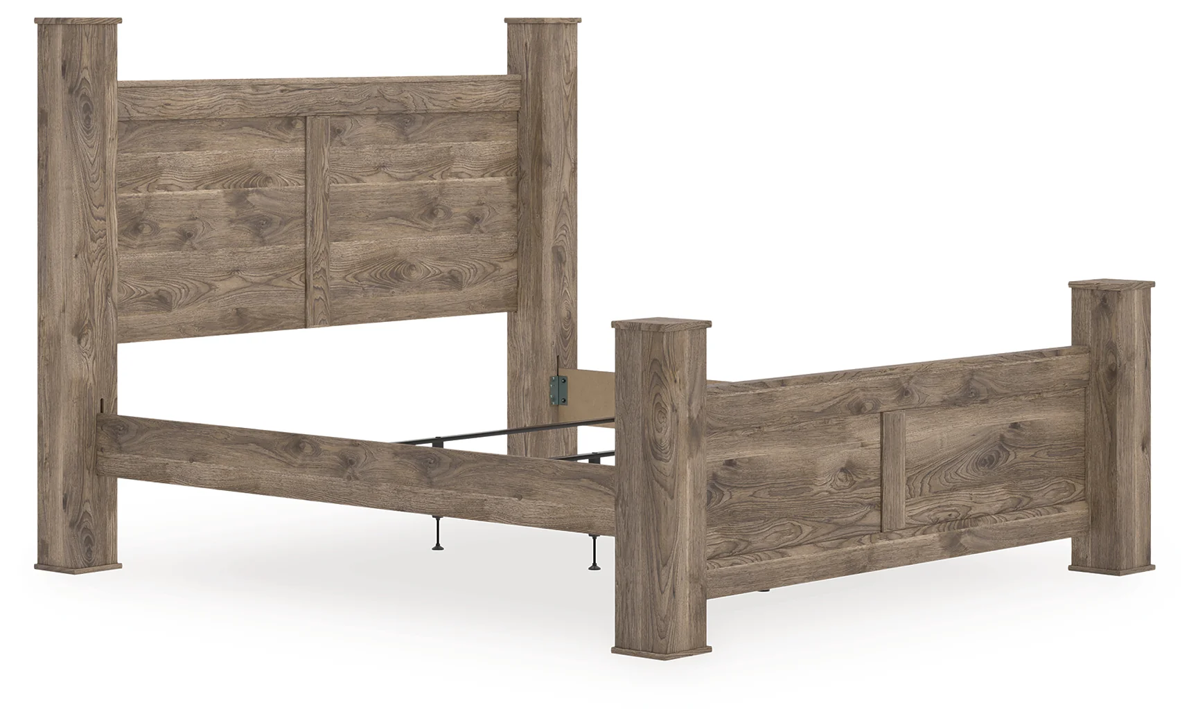 Rusticott Brown King Poster Bed - Image 1