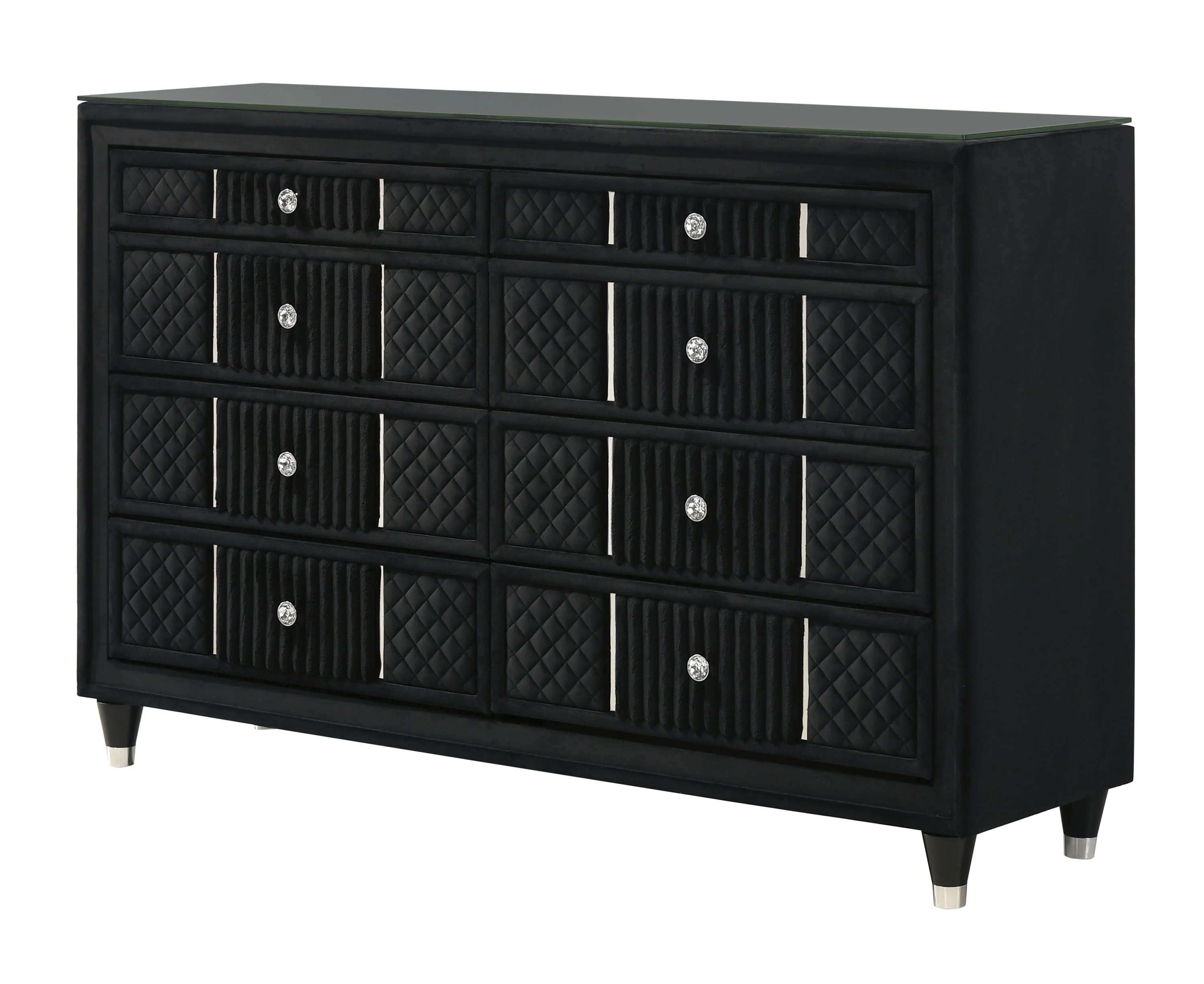 Armany Black Upholstered Dresser - Image 3