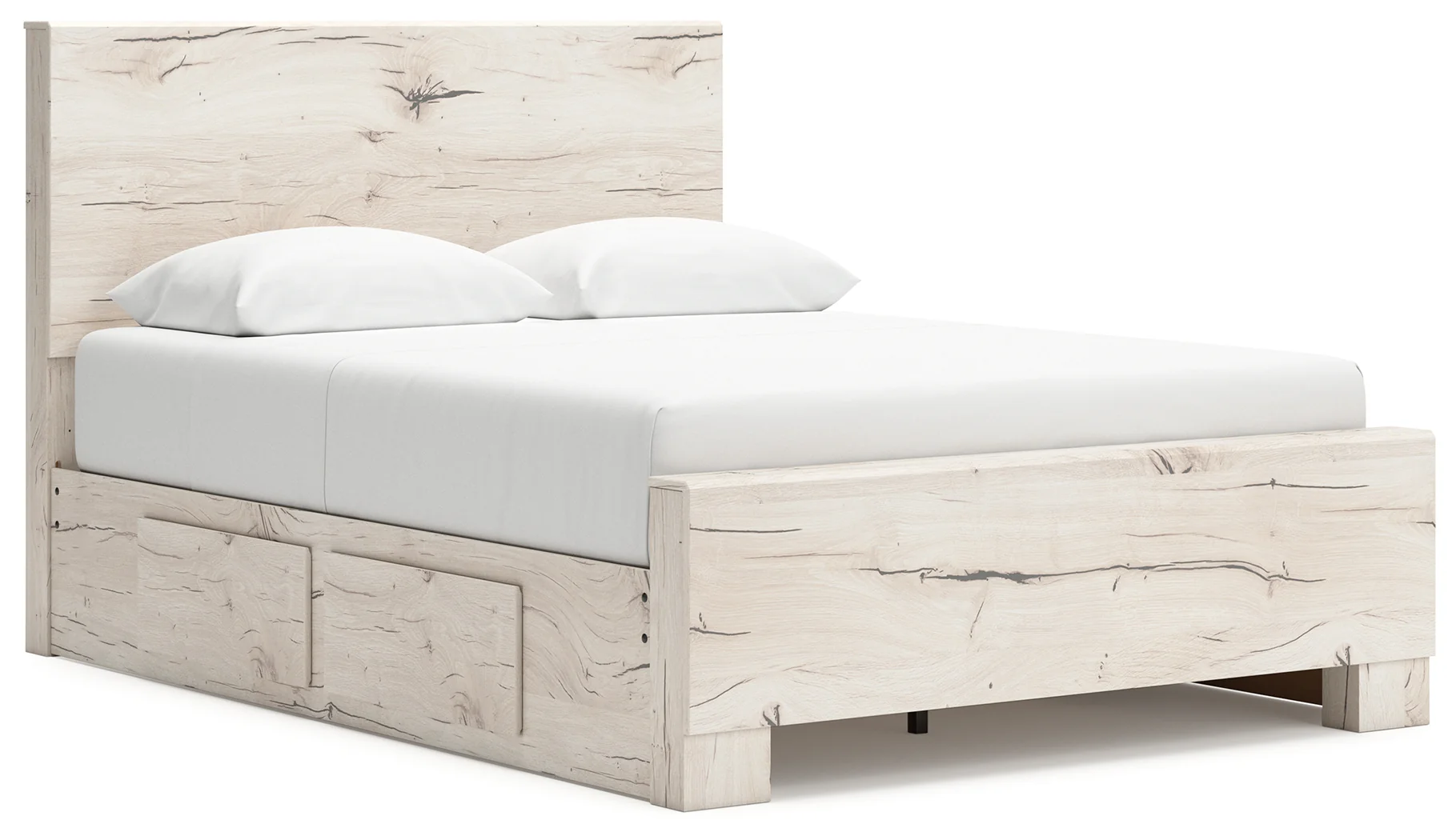 Lawroy Light Natural Full Panel Bed with Storage - Image 2