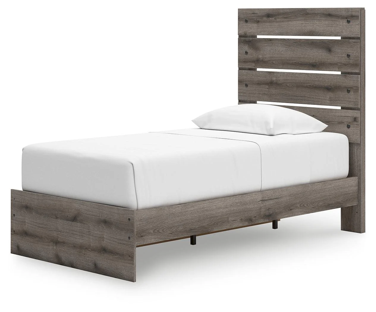 Graystorm Brown Gray Twin Panel Storage Bed - Image 3