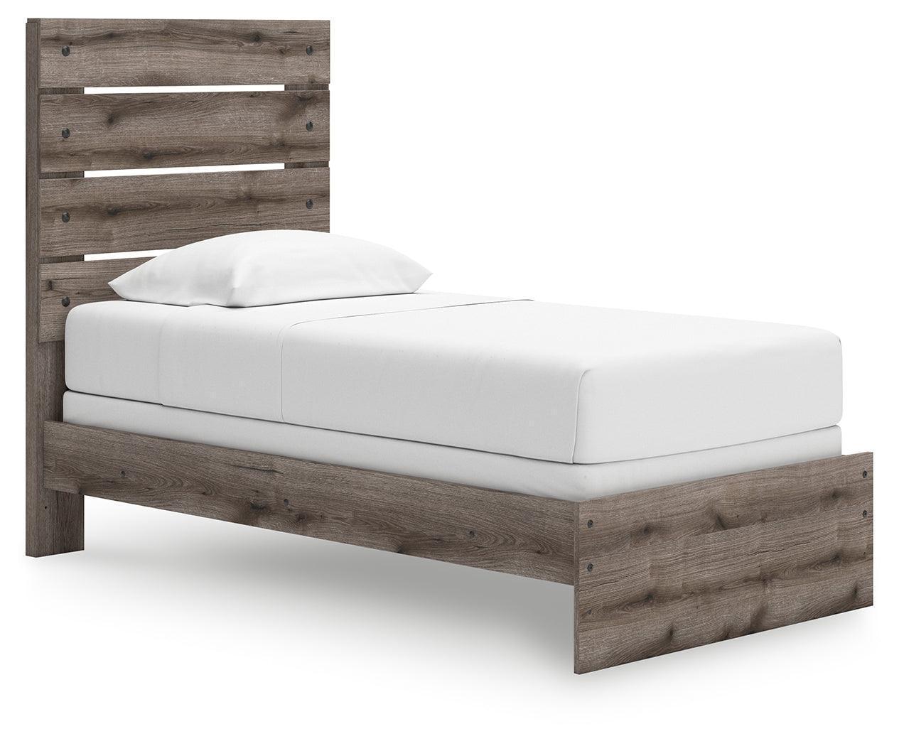 Graystorm Brown Gray Twin Panel Bed - Image 2