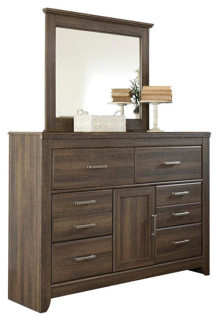 Juararo Dark Brown Dresser And Mirror - Image 2