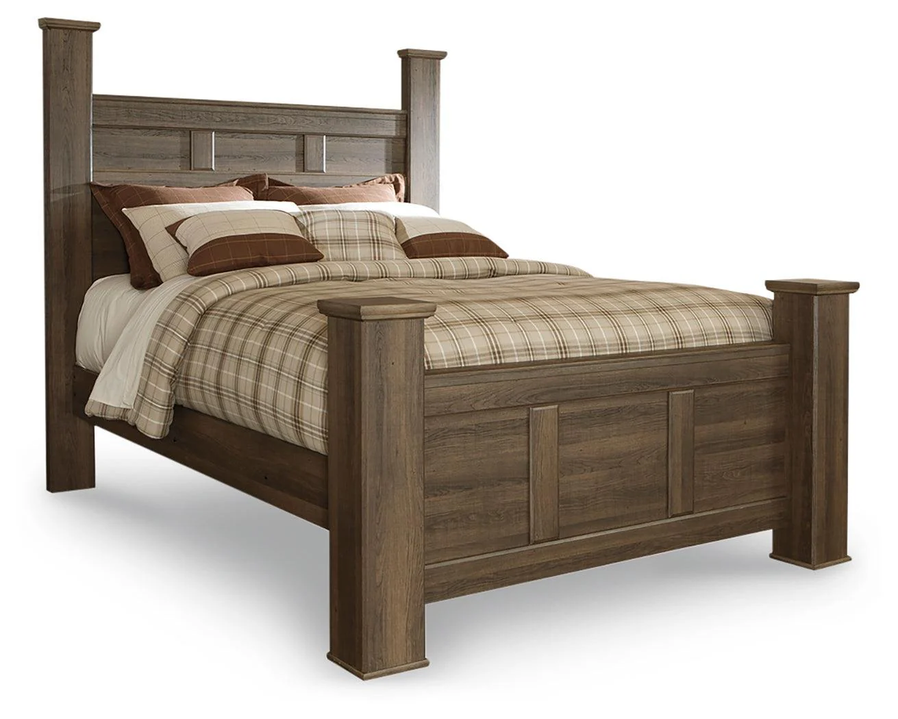Juararo Dark Brown Queen Poster Bed - Image 2
