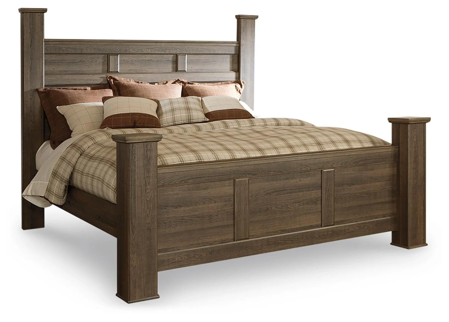 Juararo Dark Brown King Poster Bed - Image 2