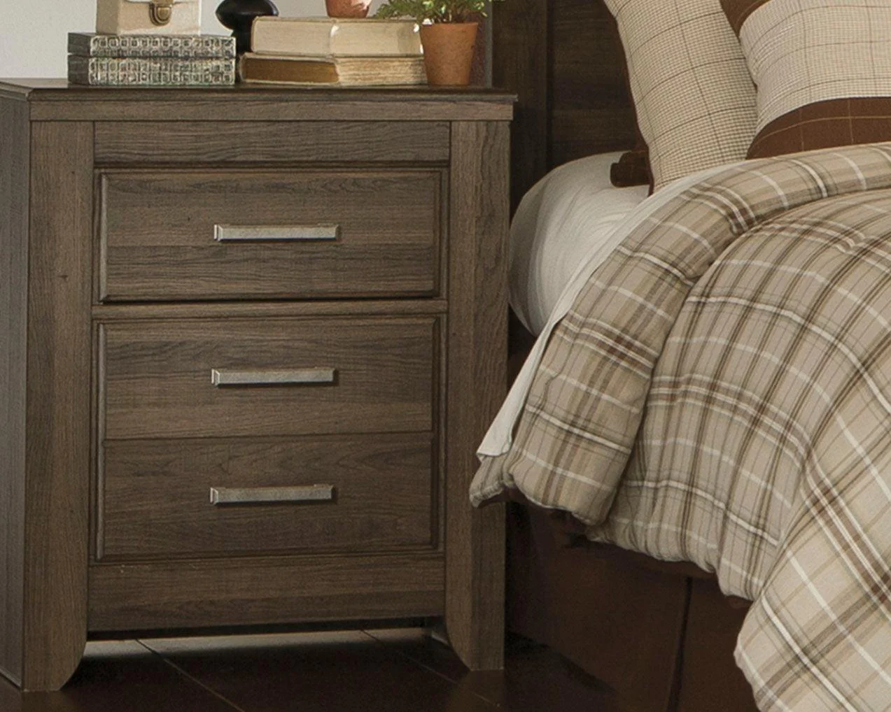 Juararo Dark Brown Nightstand - Image 1