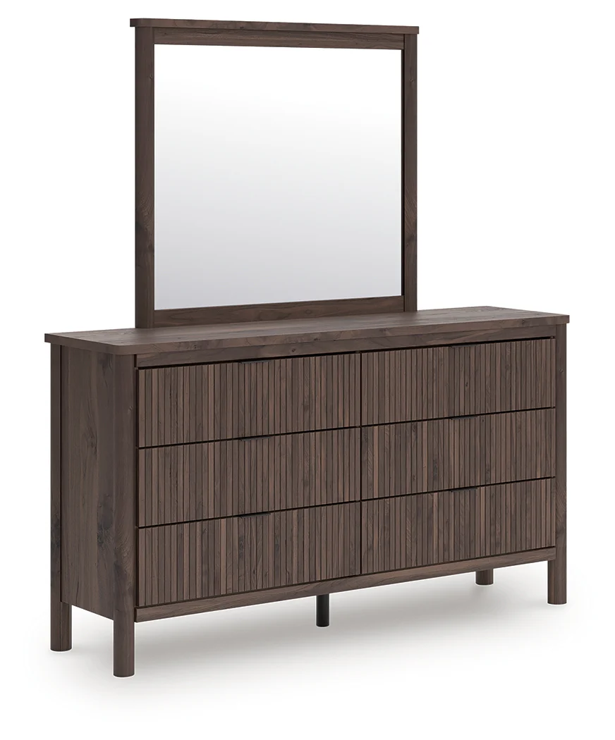Pamytta Brown Dresser and Mirror - Image 2
