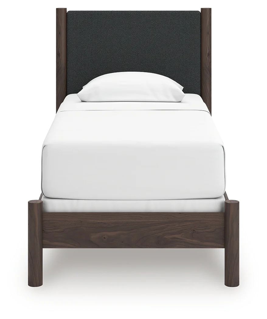 Pamytta Brown Twin Upholstered Panel Bed - Image 3