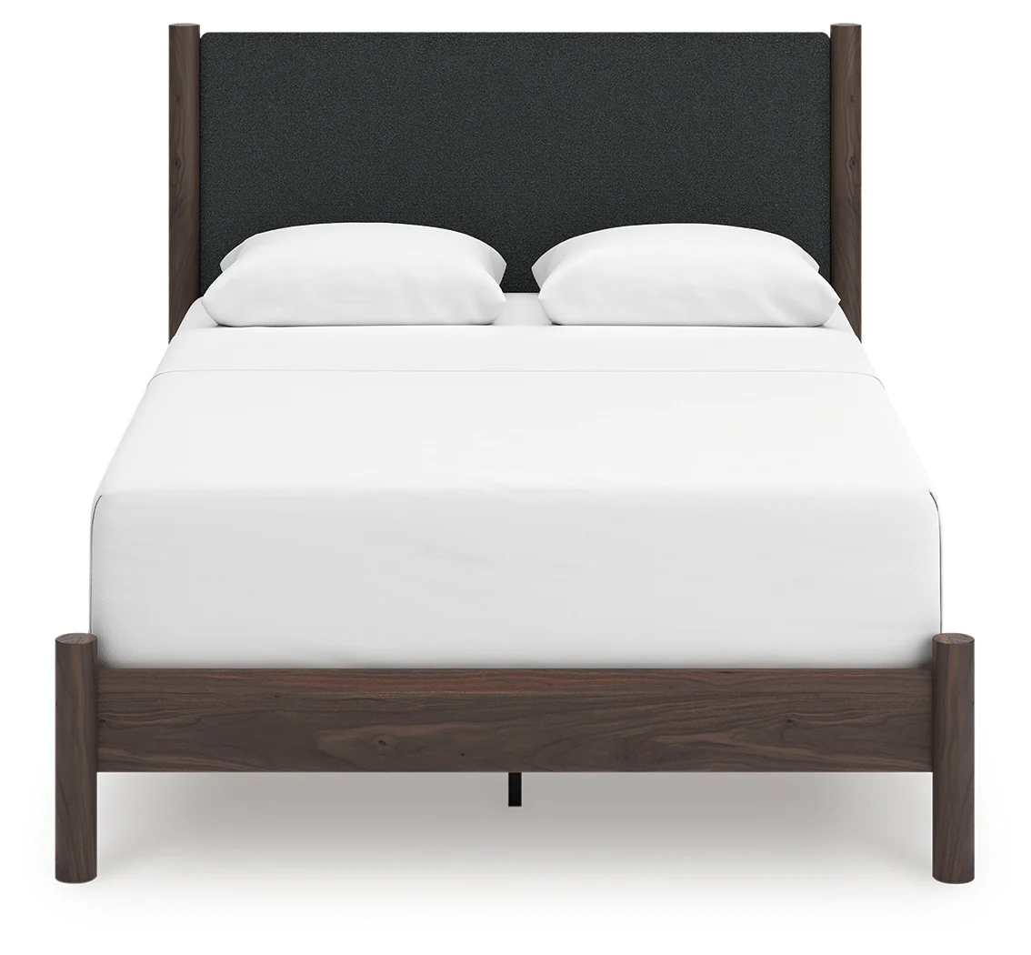 Pamytta Brown Queen Upholstered Panel Bed - Image 3