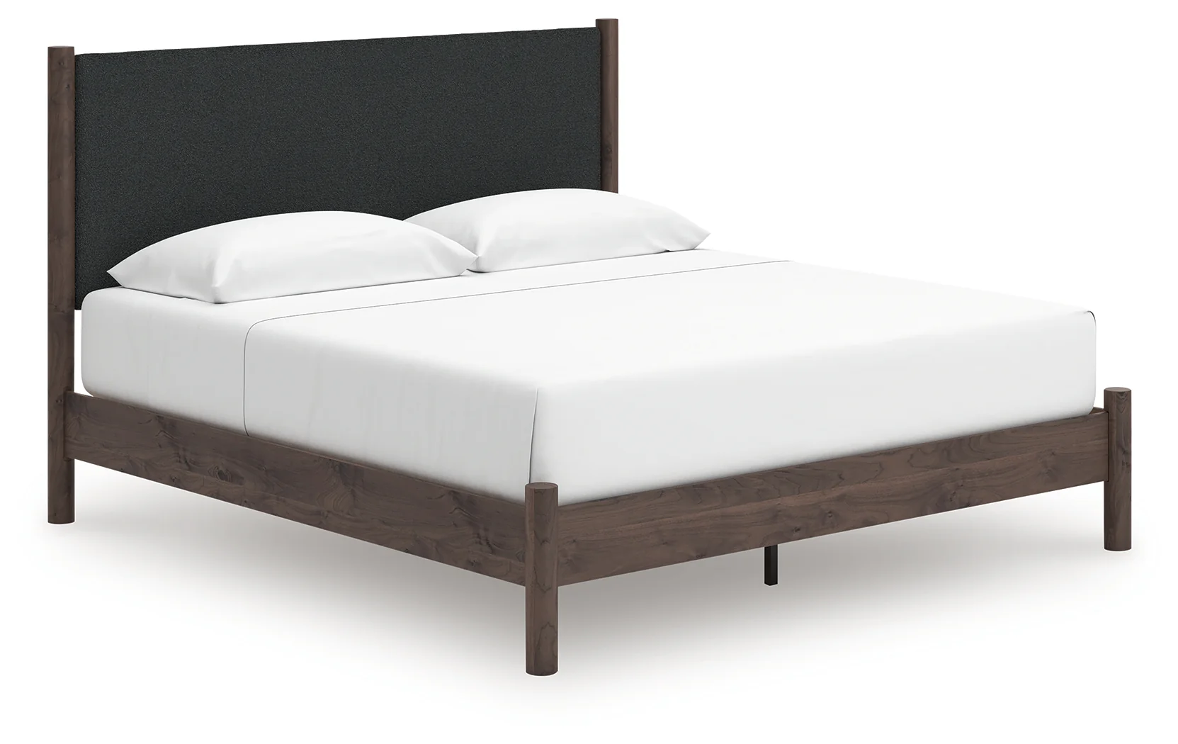 Pamytta Brown King Upholstered Panel Platform Bed - Image 2