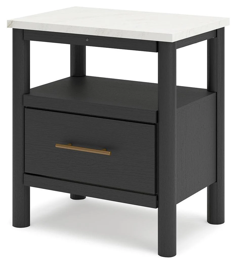 Cadmori Black White Nightstand - Image 3