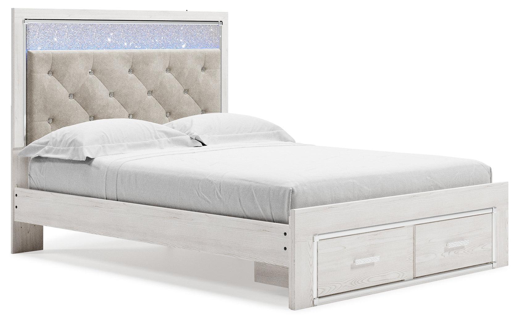 Altyra White Queen Upholstered Storage Bed - Image 2