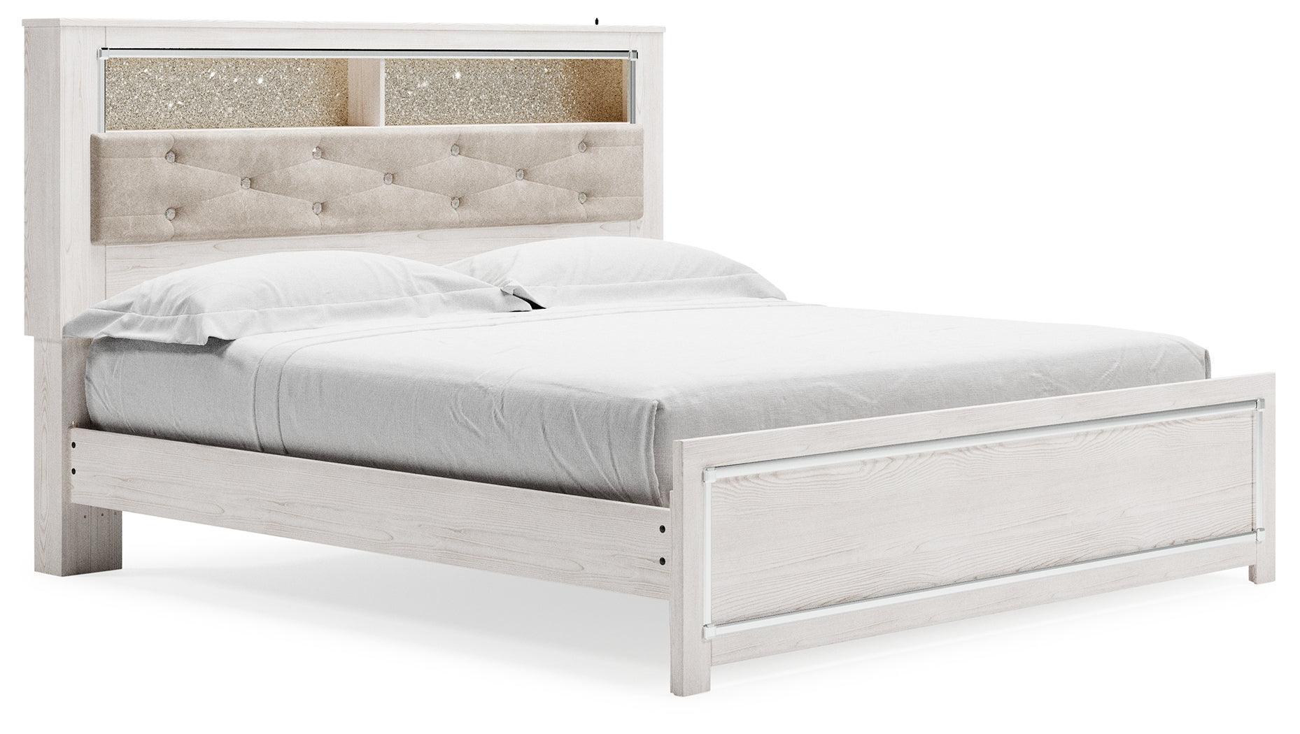 Altyra White King Panel Bookcase Bed - Image 2