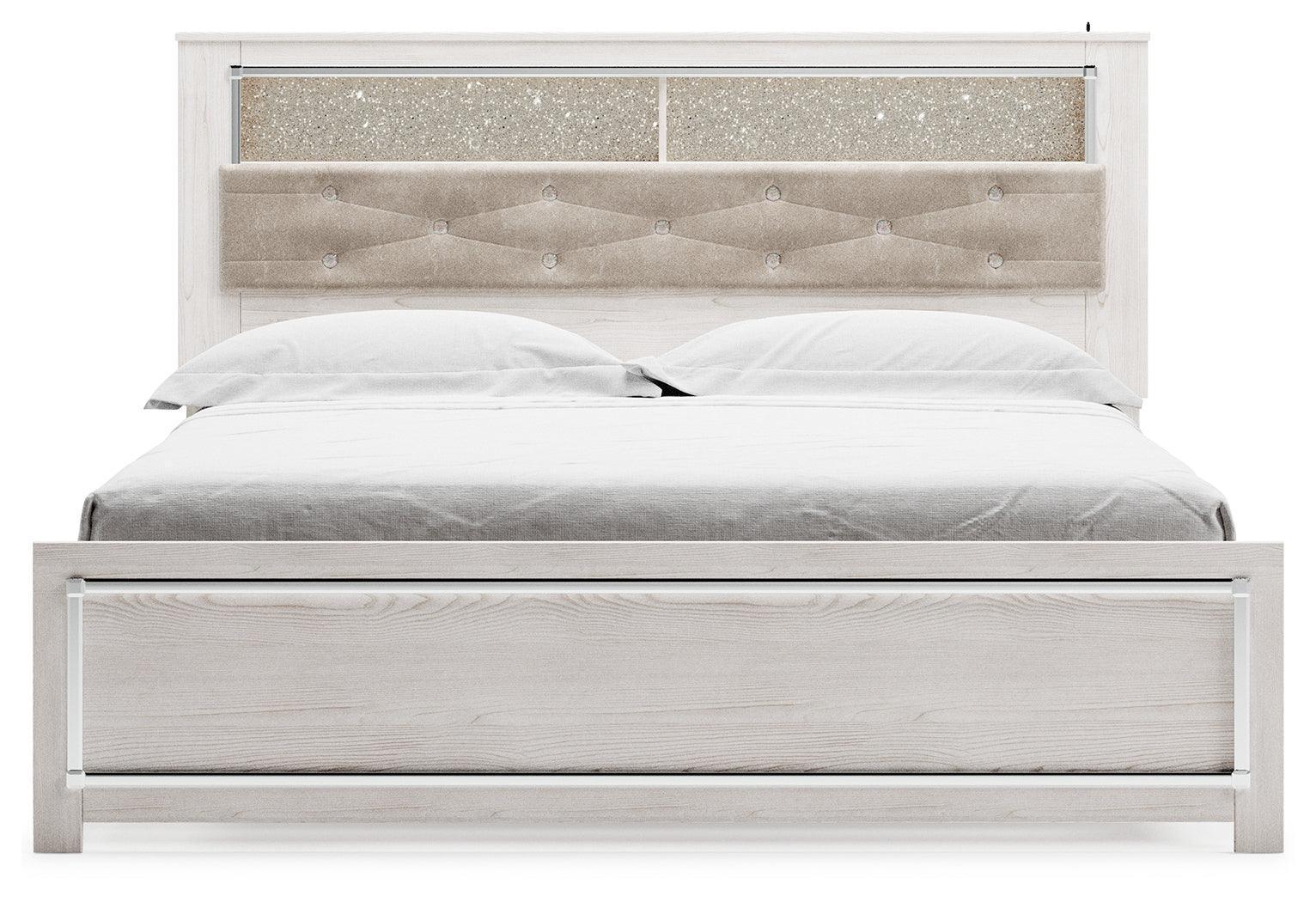Altyra White King Panel Bookcase Bed - Image 3
