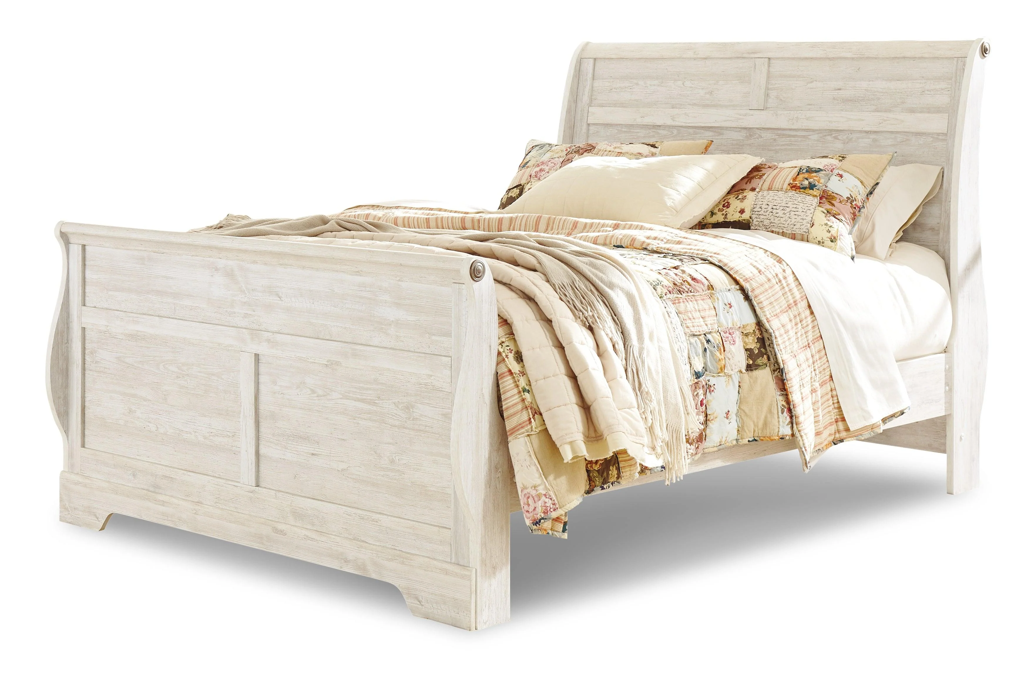 Willowton Whitewash Queen Sleigh Bed - Image 3