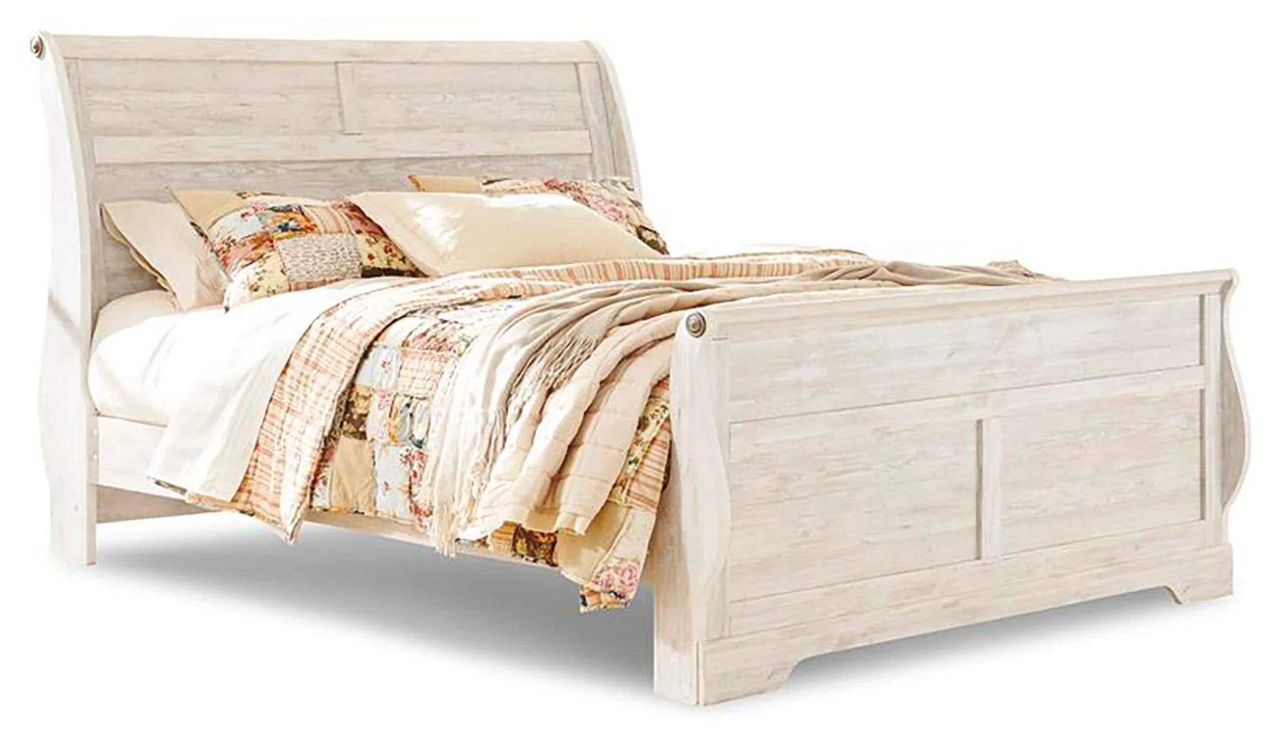 Willowton Whitewash King Sleigh Bed - Image 2