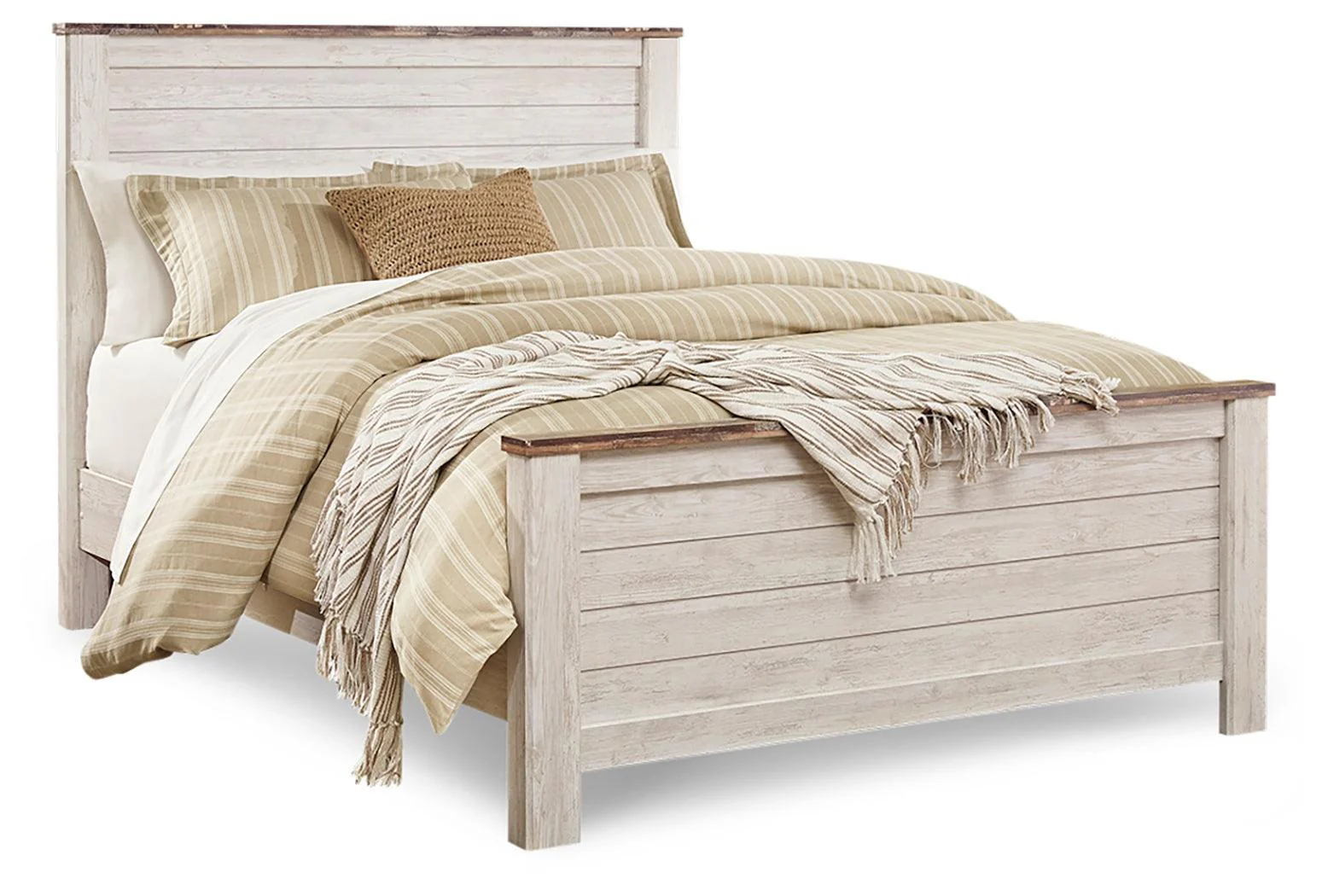 Willowton Whitewash Queen Panel Bed - Image 2