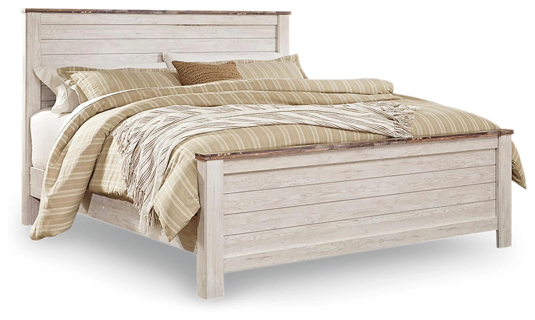 Willowton Whitewash King Panel Bed - Image 2