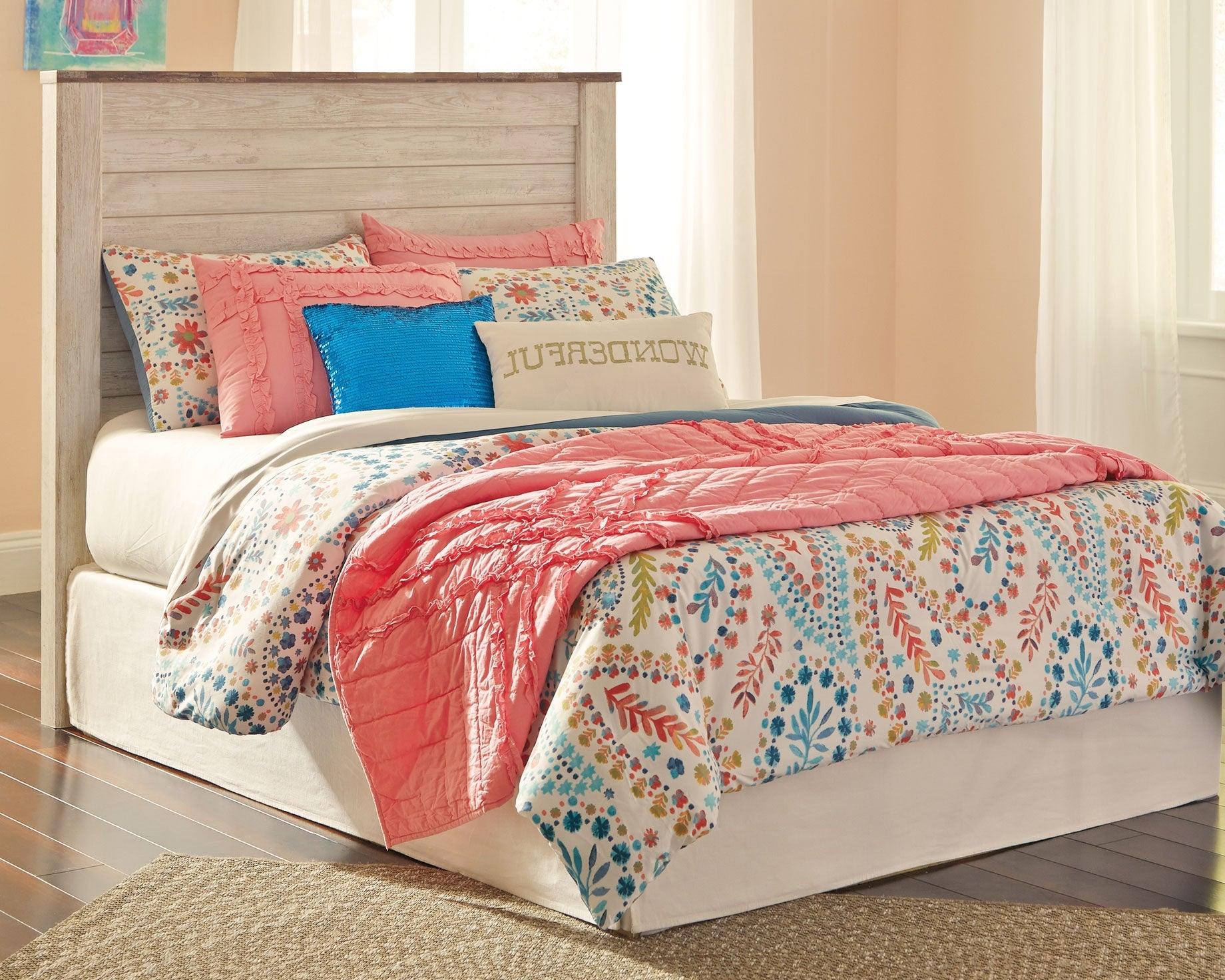 Willowton Whitewash Full Panel Bed - Image 1