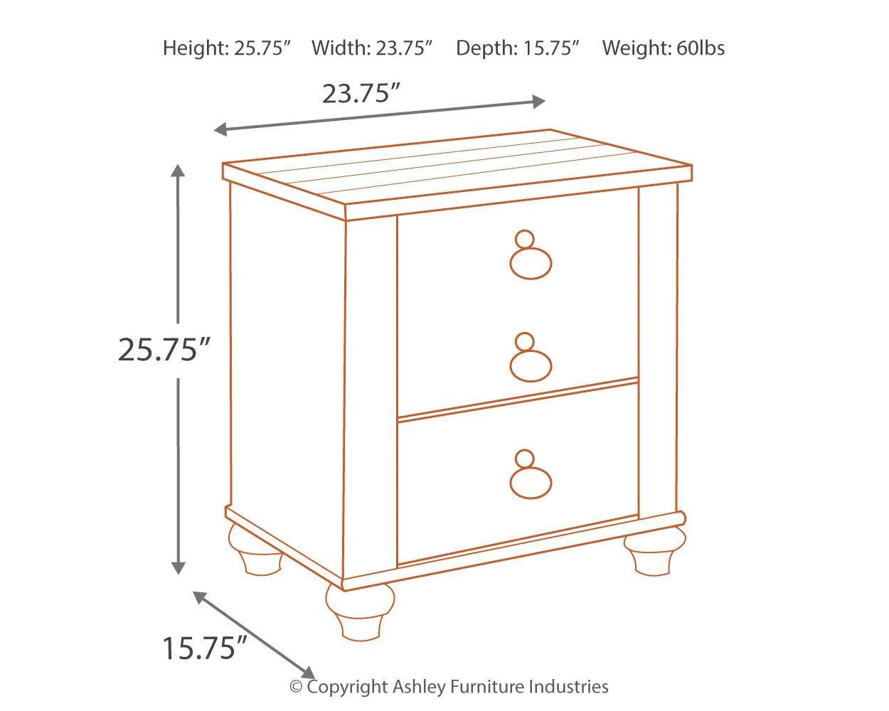 Willowton Two-Tone Nightstand - Image 3
