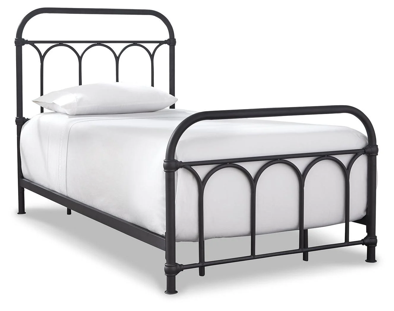 Nashburg Black Twin Metal Bed - Image 2