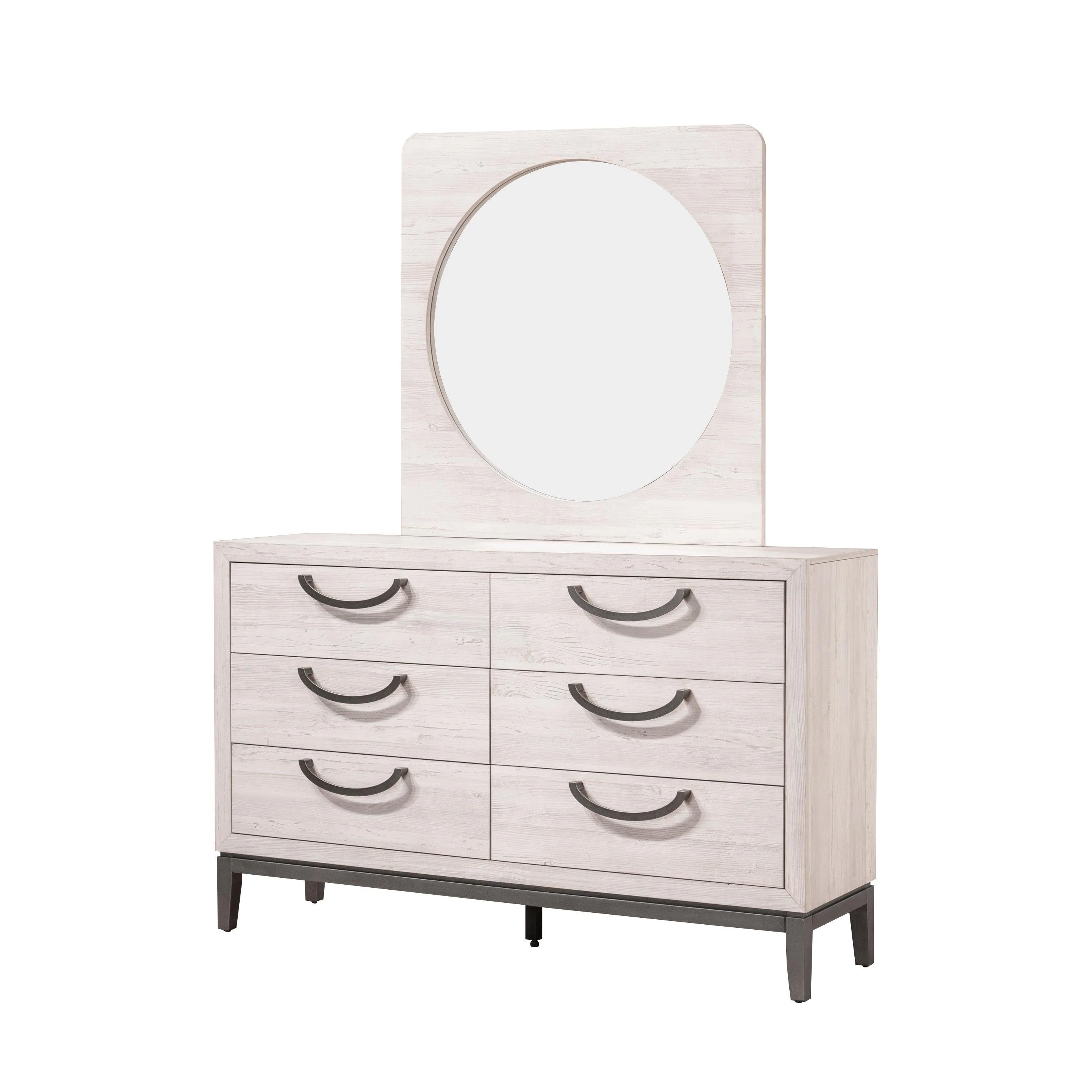 Veda Beige 2 Drawers Nightstand - Image 2