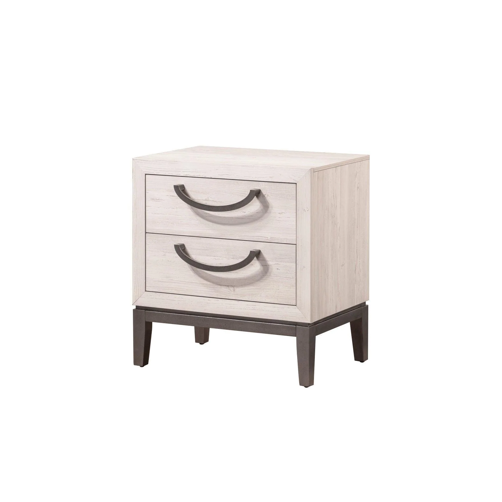Veda Beige 2 Drawers Nightstand - Image 1