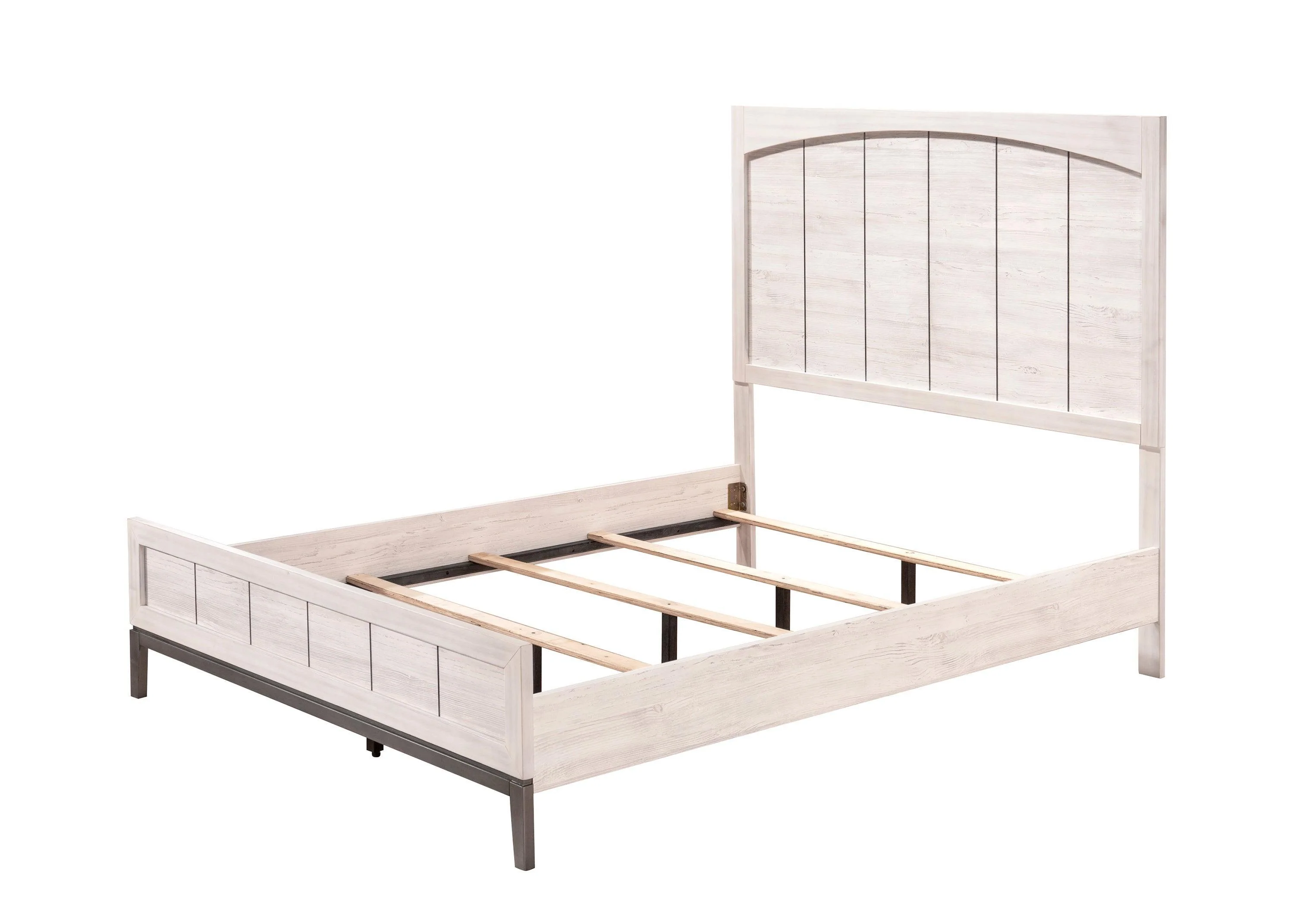 Veda Beige Upholstered Panel Bedroom Set - Image 3