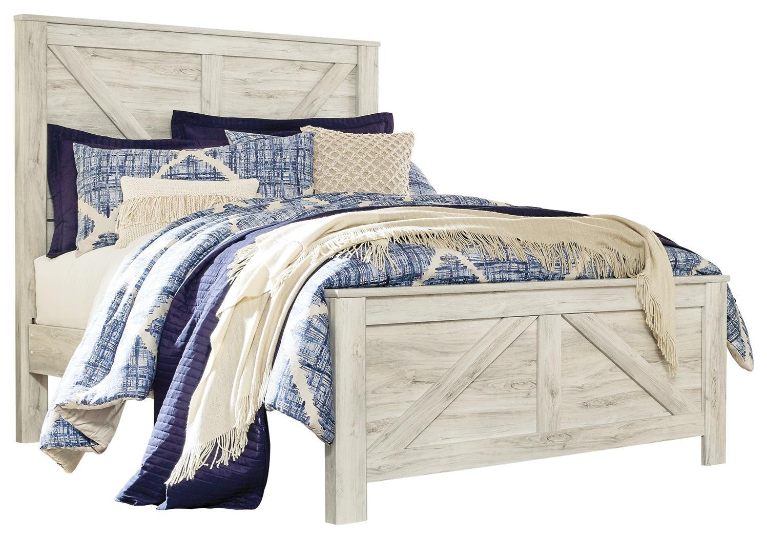 Bellaby Whitewash Queen Crossbuck Panel Bed - Image 2