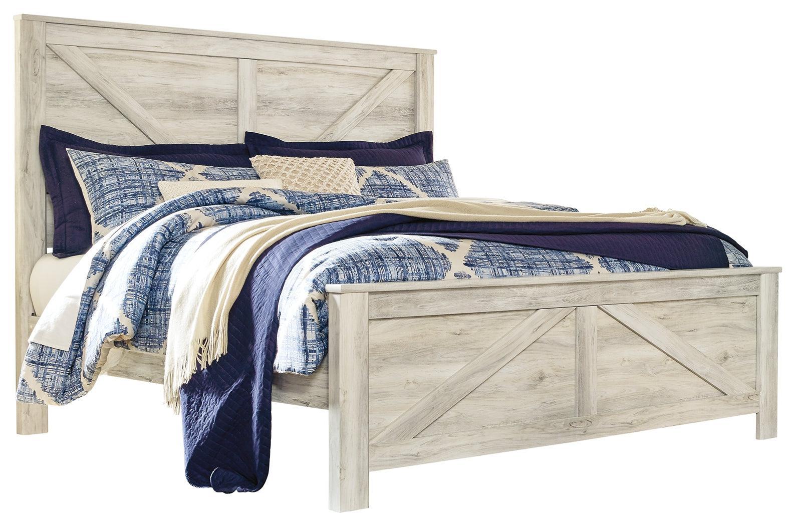 Bellaby Whitewash King Crossbuck Panel Bed - Image 2