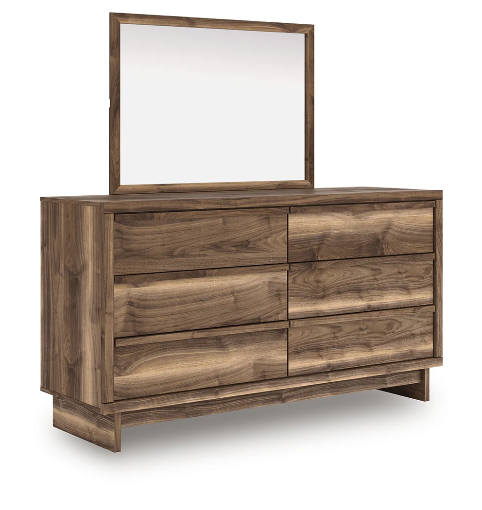 Chirason Brown Dresser and Mirror - Image 2