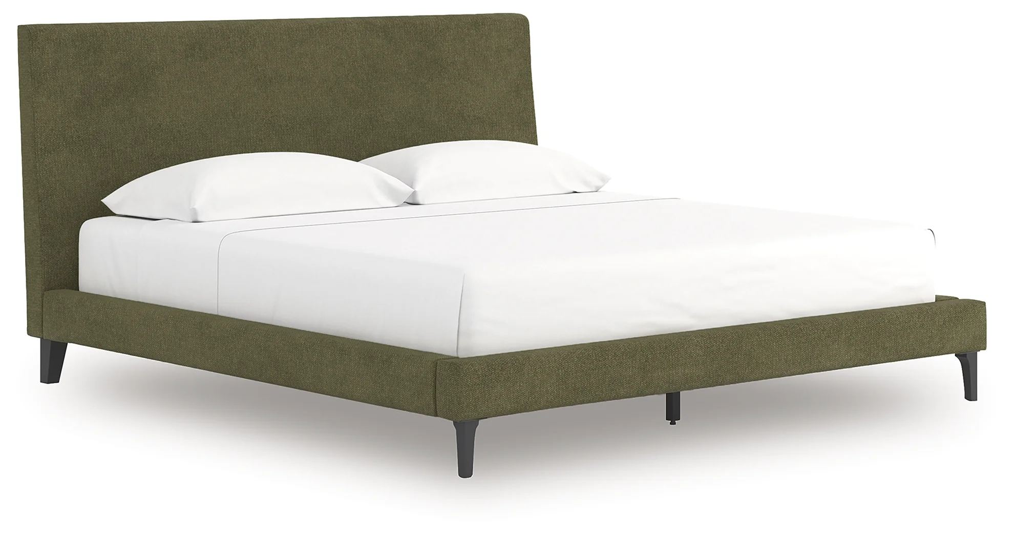 Chirason Sage Green King Upholstered Bed with Roll Slats - Image 2