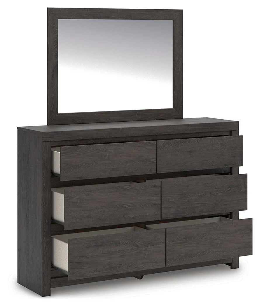 Fraluna Charcoal Dresser and Mirror - Image 3