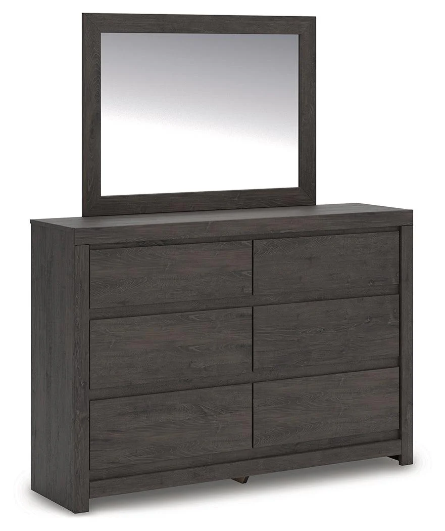 Fraluna Charcoal Dresser and Mirror - Image 1