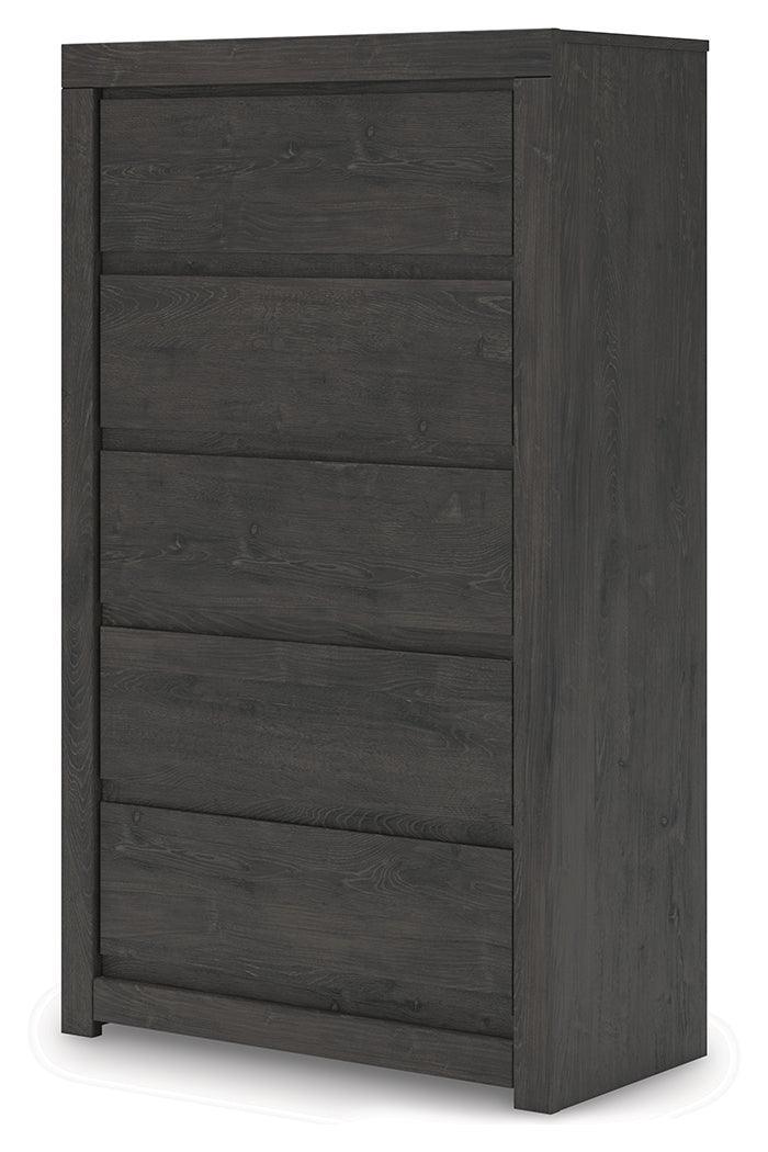 Fraluna Charcoal Chest of Drawers - Image 3