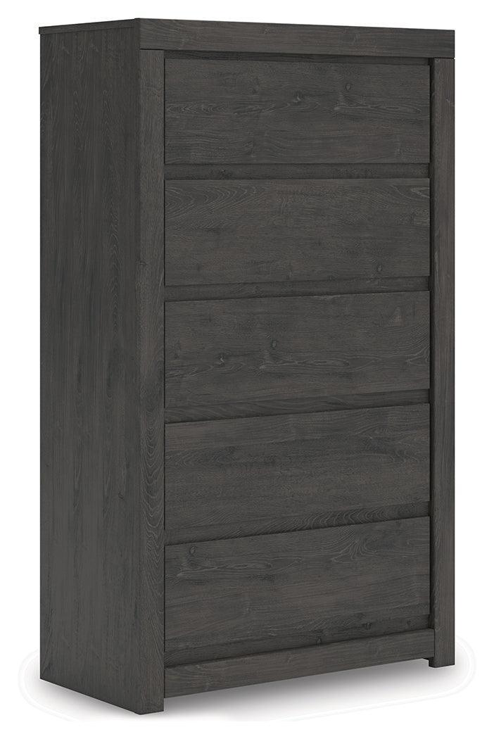 Fraluna Charcoal Chest of Drawers - Image 2