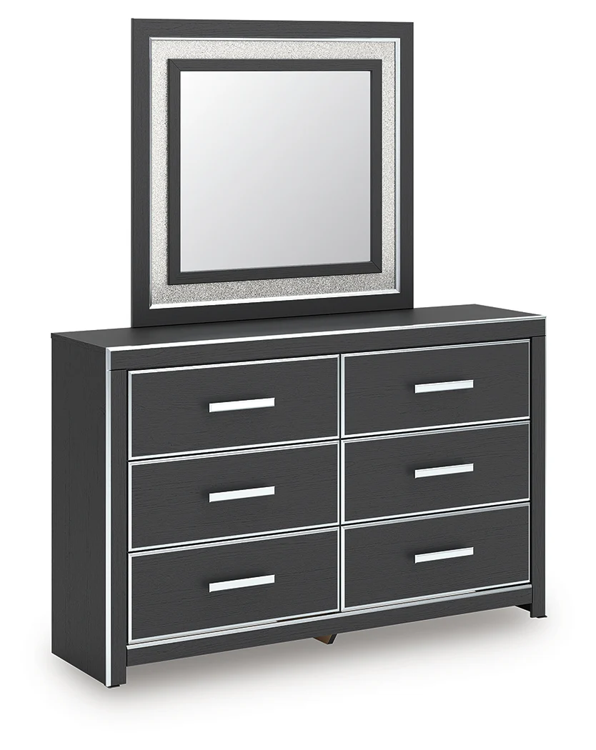 Zuraleus Black Dresser and Mirror - Image 2