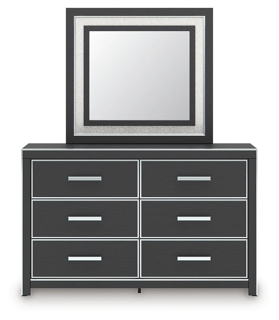 Zuraleus Black Dresser and Mirror - Image 3
