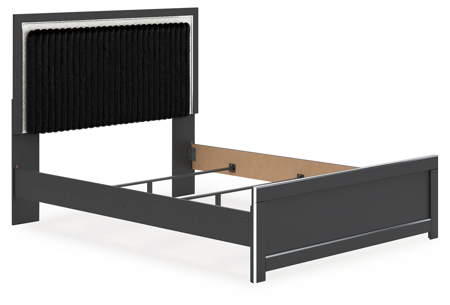 Zuraleus Black Queen Upholstered Panel Bed - Image 3