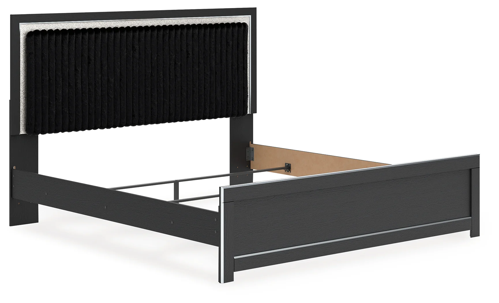 Zuraleus Black King Upholstered Panel Bed - Image 3