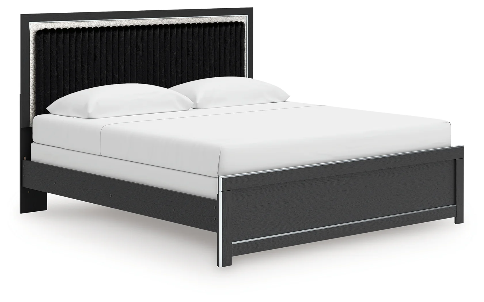 Zuraleus Black King Upholstered Panel Bed - Image 2