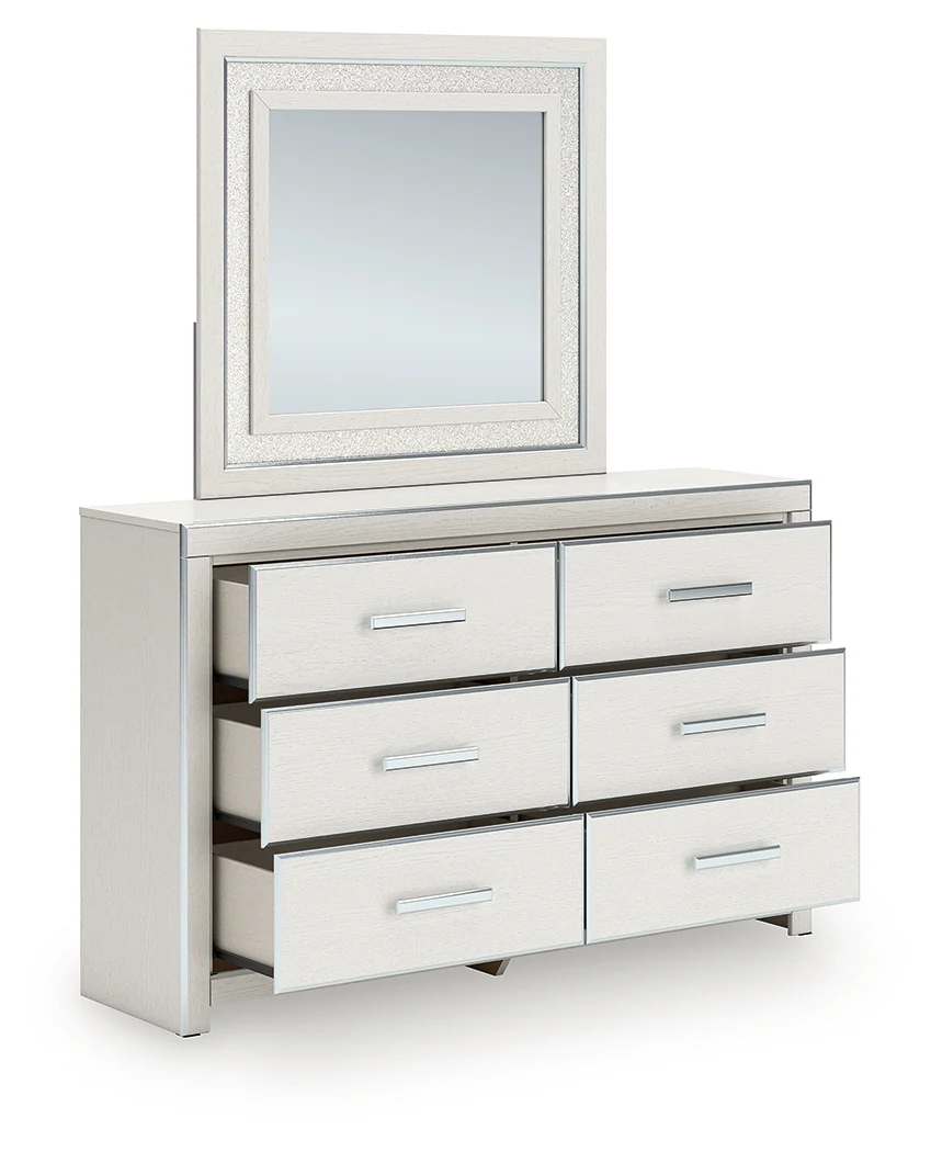 Zuraleus White Dresser and Mirror - Image 3