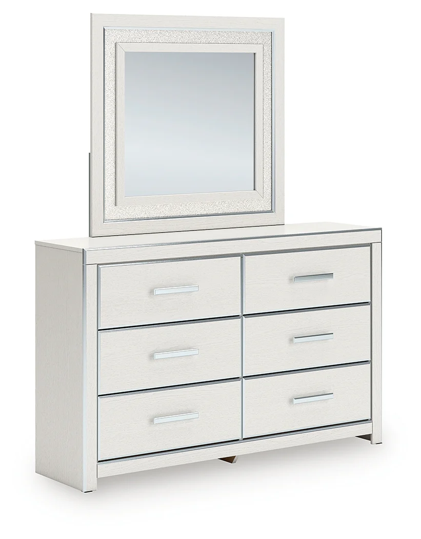Zuraleus White Dresser and Mirror - Image 2