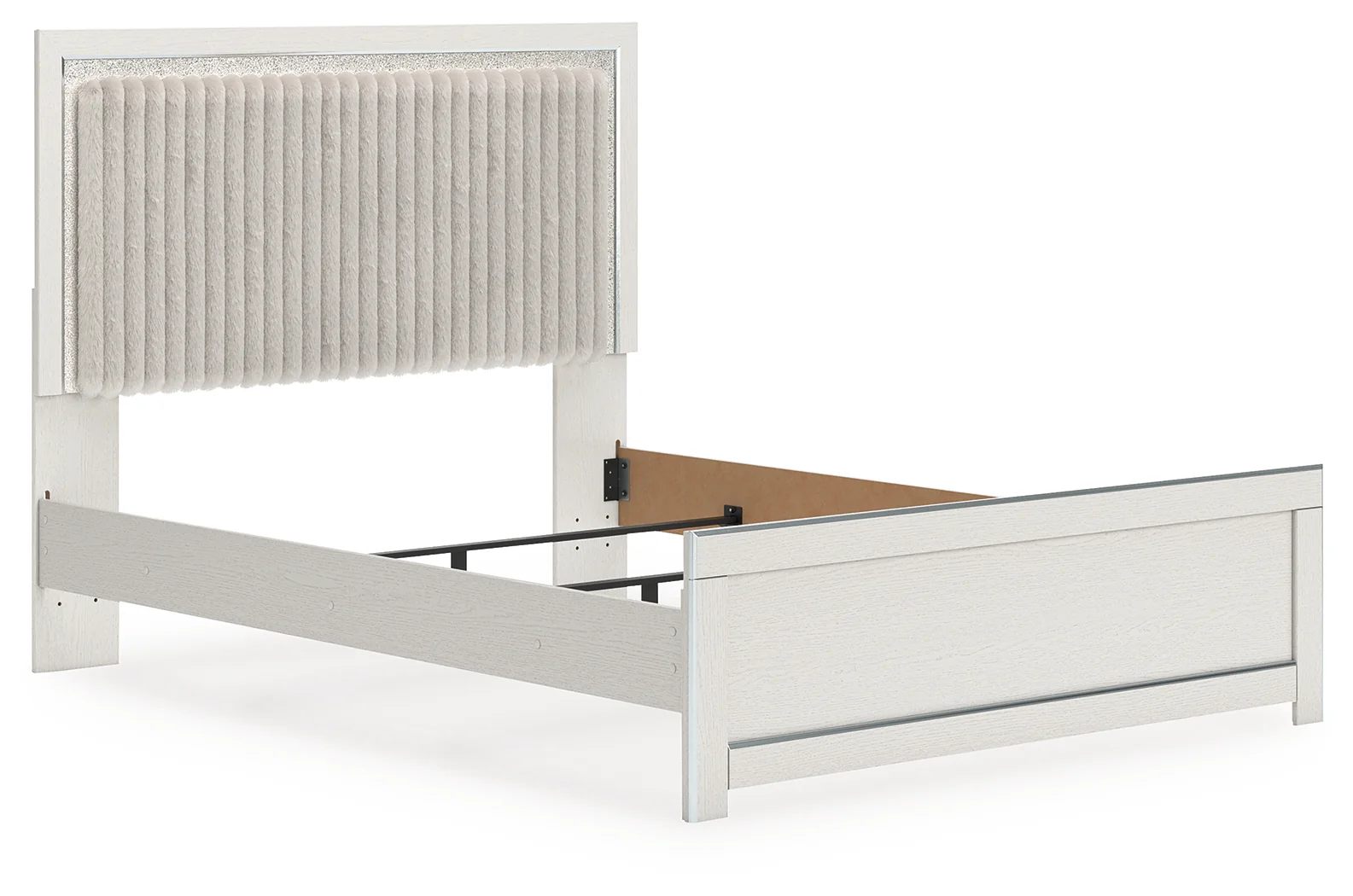 Zuraleus White Queen Upholstered Panel Bed - Image 3