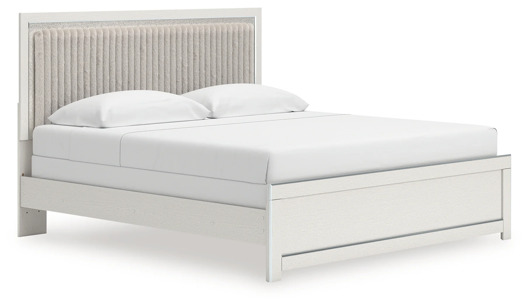 Zuraleus White King Upholstered Panel Bed - Image 2